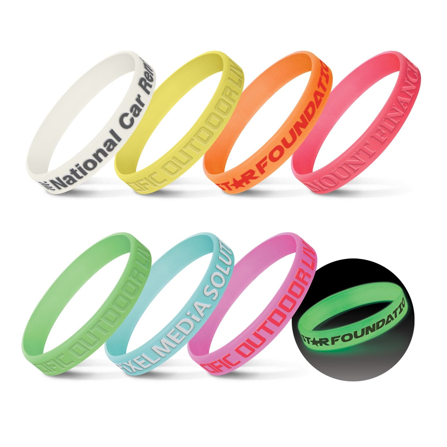 Silicone Wrist Band - Glow in the Dark - 112807-0