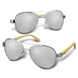 Aviator Mirror Lens Sunglasses - Bamboo - 120338-0