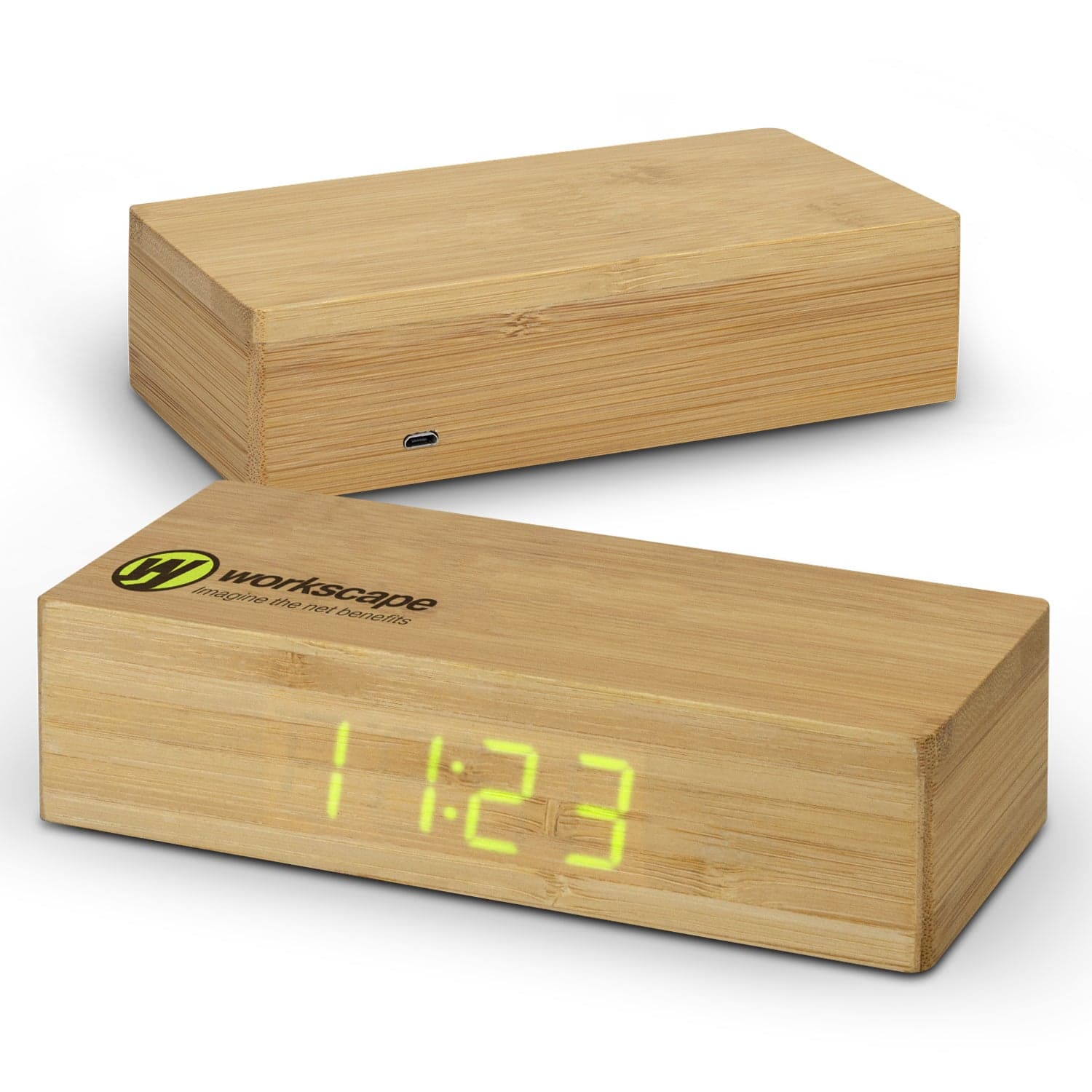 Bamboo Wireless Charging Clock - 121419-0