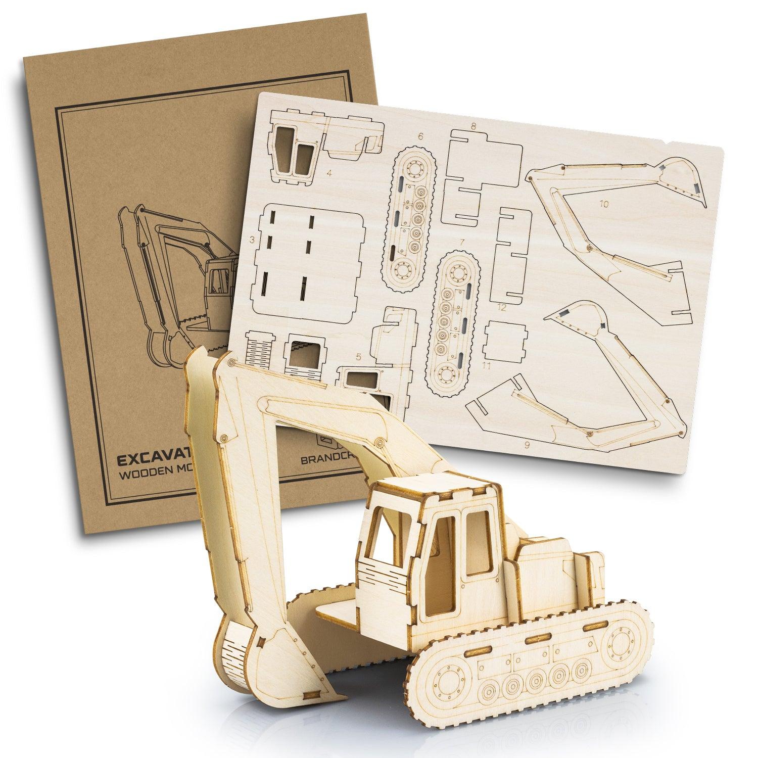 BRANDCRAFT Excavator Wooden Model - 124035-0