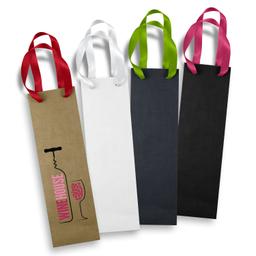 Wine Ribbon Handle Paper Bag - 125054-0