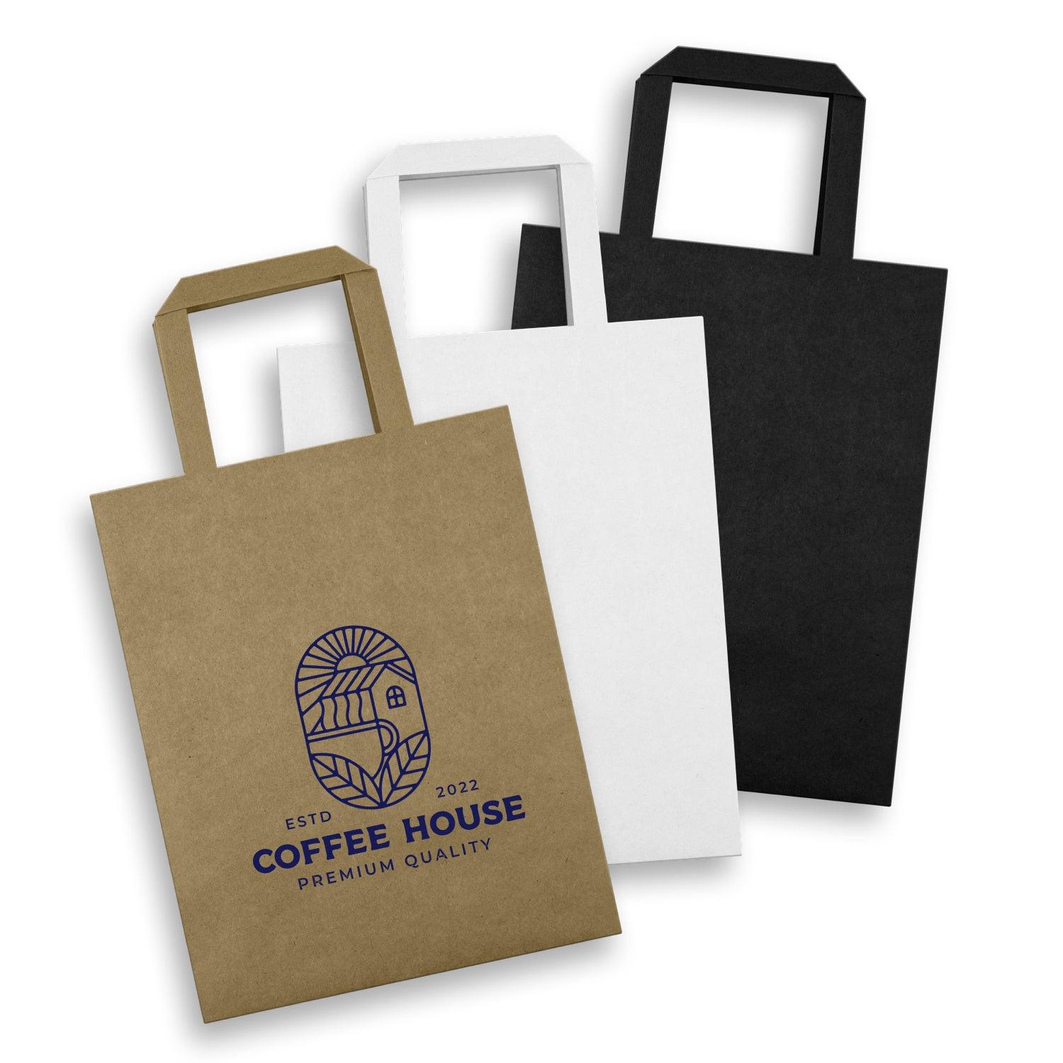 Medium Flat Handle Paper Bag Portrait - 125060-0