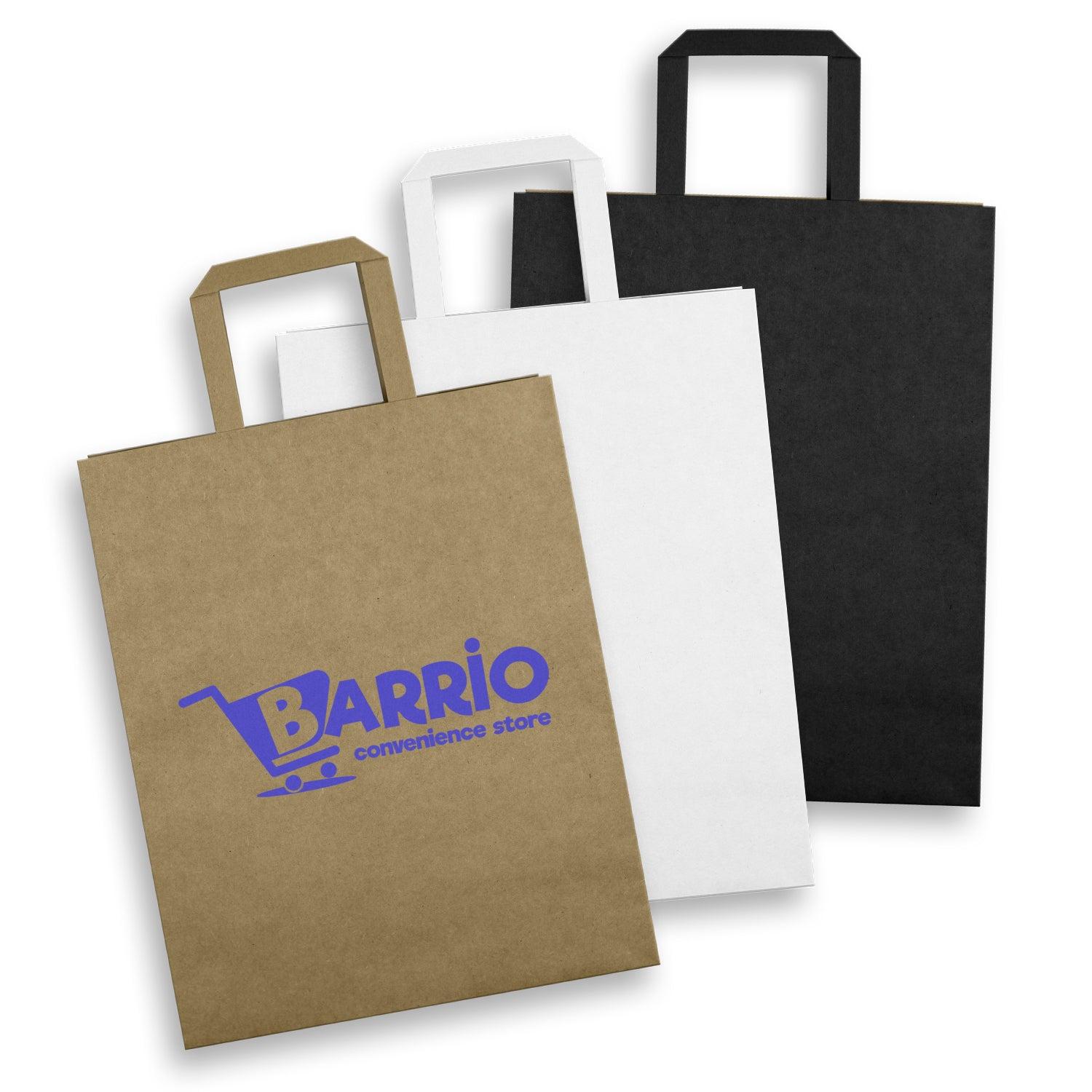 Large Flat Handle Paper Bag Portrait - 125061-0