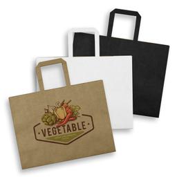 Large Flat Handle Paper Bag Landscape - 125941-0