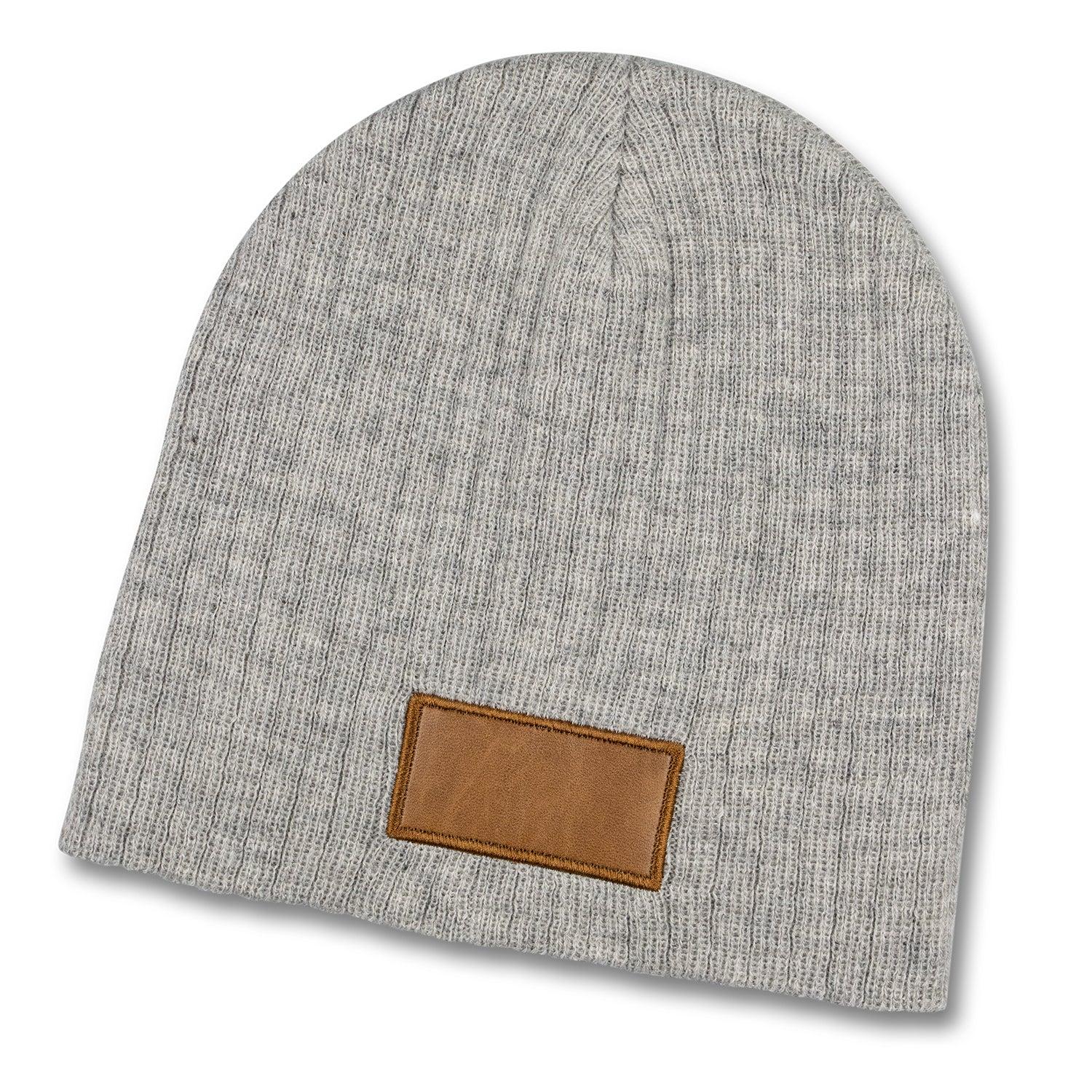 Nebraska Heather Cable Knit Beanie With Patch