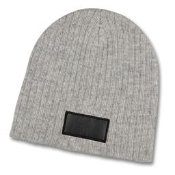 Nebraska Heather Cable Knit Beanie With Patch