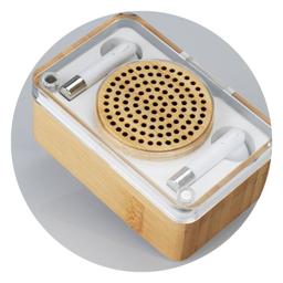 Bamboo Wireless Speaker & Earbud Set