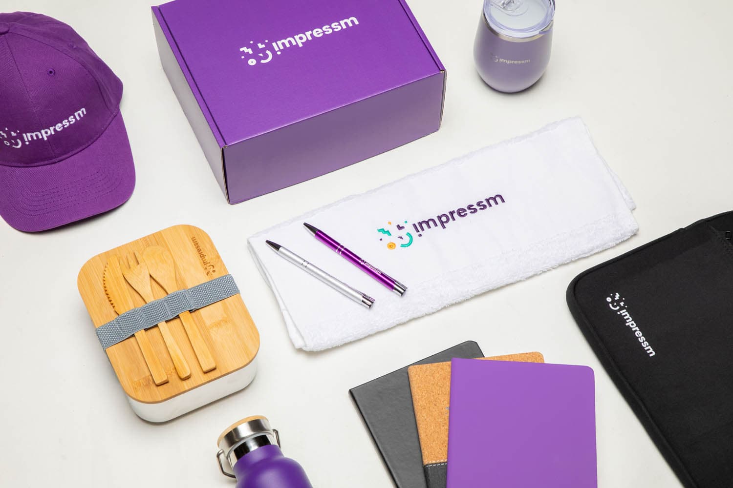Impressm branded welcome pack items